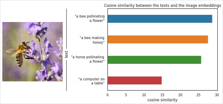 Abeja y flores